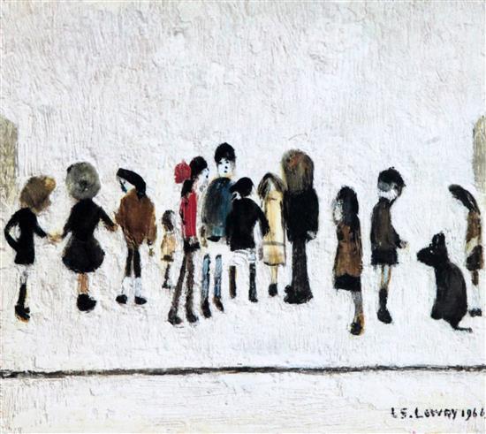 § Laurence Stephen Lowry RA (1887-1976), Group of Children all unframed